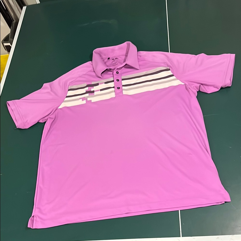 Adidas Striped Golf Polo ⛳️